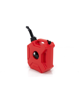 TANICA CON IMBUTO E CON SUPPORTO OFF-ROAD PER CARBURANTE OLIO ROSSO 5L TIPO ROTOPAX (Cod. AP-54345_A