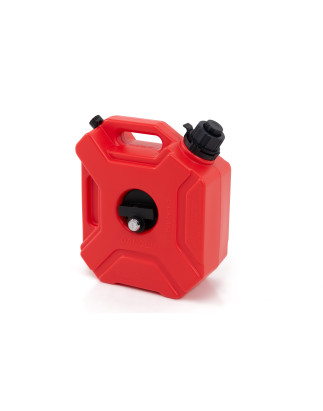 TANICA CON IMBUTO E CON SUPPORTO OFF-ROAD PER CARBURANTE OLIO ROSSO 5L TIPO ROTOPAX (Cod. AP-54345_A