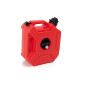 TANICA CON IMBUTO E CON SUPPORTO OFF-ROAD PER CARBURANTE OLIO ROSSO 5L TIPO ROTOPAX (Cod. AP-54345_A