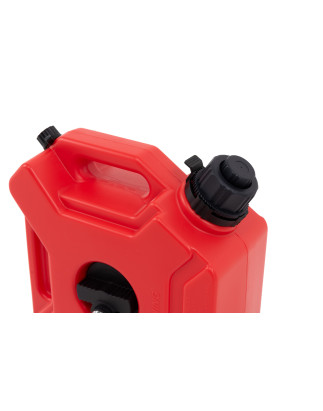 TANICA CON IMBUTO E CON SUPPORTO OFF-ROAD PER CARBURANTE OLIO ROSSO 5L TIPO ROTOPAX (Cod. AP-54345_A