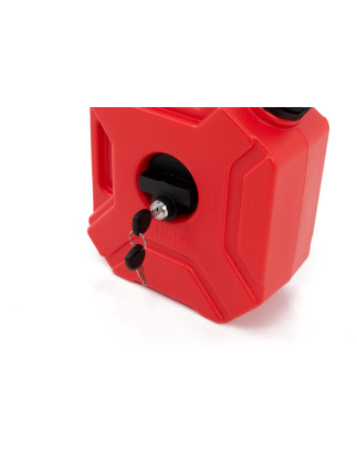 TANICA CON IMBUTO E CON SUPPORTO OFF-ROAD PER CARBURANTE OLIO ROSSO 5L TIPO ROTOPAX (Cod. AP-54345_A
