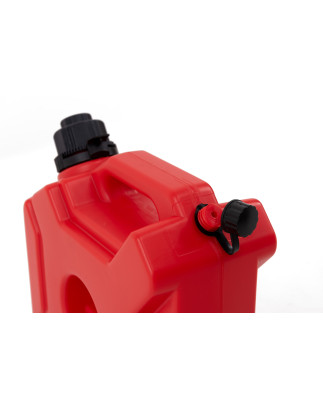 TANICA CON IMBUTO E CON SUPPORTO OFF-ROAD PER CARBURANTE OLIO ROSSO 5L TIPO ROTOPAX (Cod. AP-54345_A