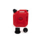 TANICA CON IMBUTO E CON SUPPORTO OFF-ROAD PER CARBURANTE OLIO ROSSO 5L TIPO ROTOPAX (Cod. AP-54345_A