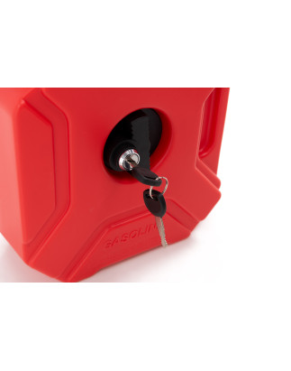 TANICA CON IMBUTO E CON SUPPORTO OFF-ROAD PER CARBURANTE OLIO ROSSO 5L TIPO ROTOPAX (Cod. AP-54345_A