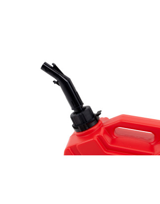 TANICA CON IMBUTO E CON SUPPORTO OFF-ROAD PER CARBURANTE OLIO ROSSO 5L TIPO ROTOPAX (Cod. AP-54345_A