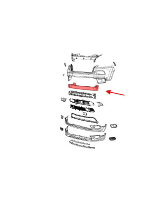 JEEP CHEROKEE V KL 2014-2018 PRE-RESTYLING TRAVERSA ANTERIORE PARAURTI VERSIONE EUROPEA 68096072AB (