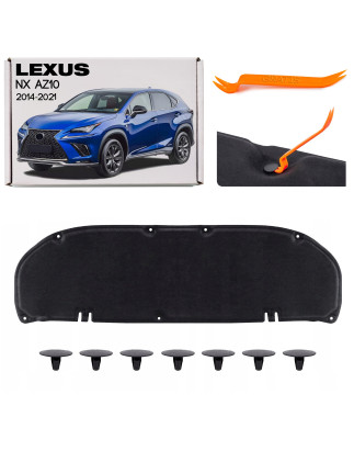 LEXUS NX E AZ10 2014-2021 PANNELLO FONOASSORBENTE COFANO KIT CON CLIP 5334178010 (Cod. AP-54366_A4x4