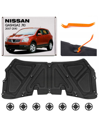 NISSAN QASHQAI E J10 2007-2010 PRE-RESTYLING PANNELLO FONOASSORBENTE COFANO 65840JD000 + CLIP (Cod. 