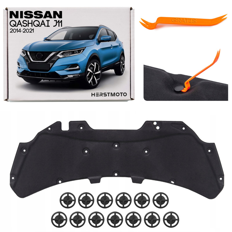 NISSAN QASHQAI II J11 2014-2021 PANNELLO FONOASSORBENTE COFANO 658404EA0A (Cod. AP-54368_A4x4)