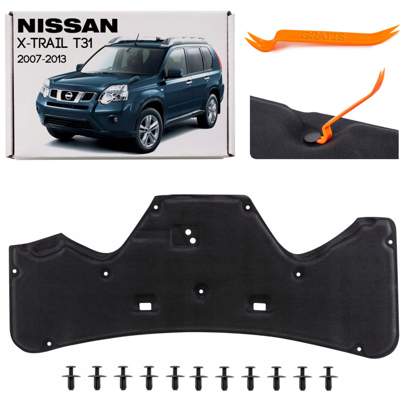 NISSAN X-TRAIL T31 2007-2013 PANNELLO FONOASSORBENTE COFANO 65840JG00A (Cod. AP-54369_A4x4)