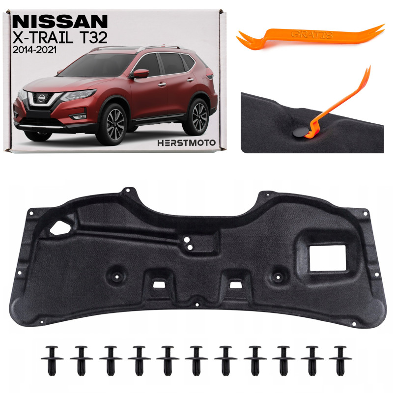 NISSAN X-TRAIL III T32 2014-2021 PANNELLO FONOASSORBENTE COFANO 658404CC1A (Cod. AP-54370_A4x4)