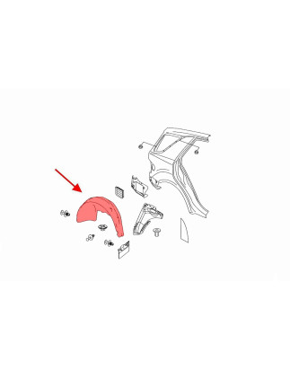 MERCEDES ML W164 2005-2011 IN TESSUTO PASSARUOTA POSTERIORE DESTRO A1648840622 (Cod. AP-55372_A4x4)
