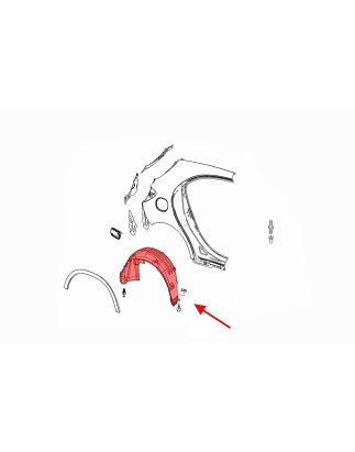 MERCEDES GL X164 2006-2012 IN TESSUTO PASSARUOTA POSTERIORE DESTRO A1648844822 (Cod. AP-55374_A4x4)