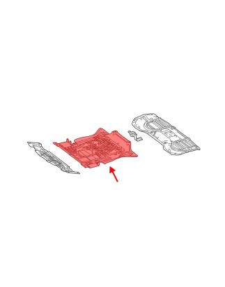 MERCEDES GLE W166 2015-2019 IN PLASTICA PROTEZIONE PIASTRA PROTEZIONE MOTORE CON KIT VITI A166520072