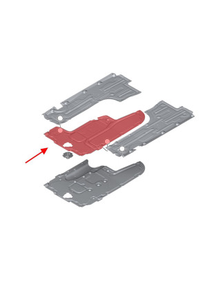 BMW SERIA 7 F01 2008-2015 IN TESSUTO PROTEZIONE CASSONE CAMBIO CENTRALE 51757207147 (Cod. AP-55429_A