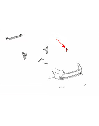 TOYOTA COROLLA XII E21 2019+ berlina GUIDA PARAURTI POSTERIORE DESTRO 5257502250 (Cod. AP-55502_A4x4