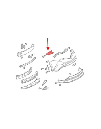 TOYOTA C-HR 2016-2023 GUIDA ANTERIORE PARAURTI DESTRO 52535-F4010 (Cod. AP-55676_A4x4)