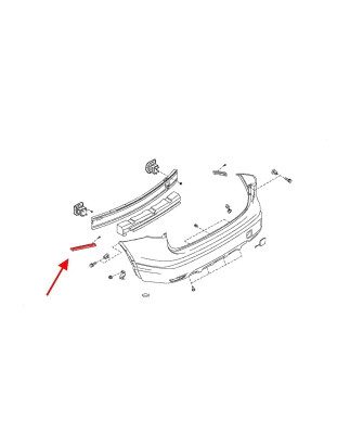 NISSAN QASHQAI II J11 2017-2021 RESTYLING GUIDA POSTERIORE PARAURTI SINISTRO 85221DF30A (Cod. AP-556