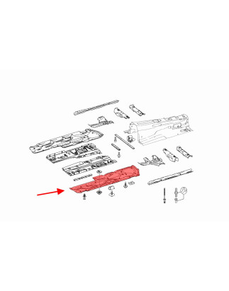 MERCEDES E-CLASS W212 2009-2016 IN TESSUTO PROTEZIONE SOTTOSCOCCA SINISTRA A2126800309 (Cod. AP-5569