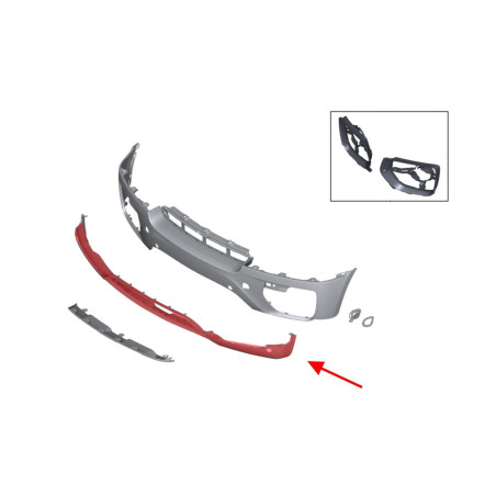 BMW X6 E72 2007-2014 ALLOGGIAMENTO ANTERIORE PARAURTI INFERIORE 51117172270 (Cod. AP-55736_A4x4)