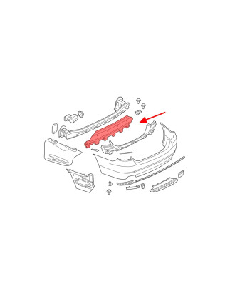 BMW SERIA 5 F10 berlina 2010-2016 RINFORZO POSTERIORE PARAURTI 51127299970 (Cod. AP-55707_A4x4)