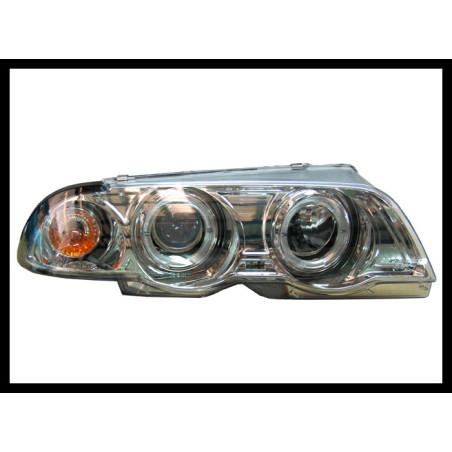 Fari Anteriori Angel Eyes BMW E46 '98-01 4P. Elect. (Cod. E-FAB0045)