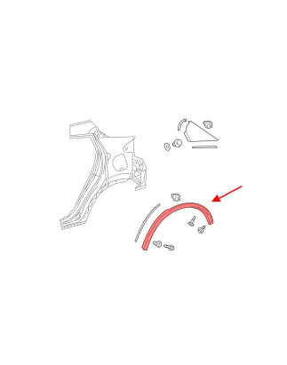 TOYOTA C-HR AX10 2016-2023 MODANATURA POSTERIORE PARAFANGO SINISTRA 75606F4010 (Cod. AP-55766_A4x4)