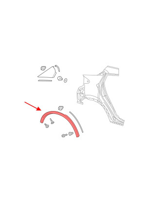TOYOTA C-HR AX10 2016-2023 MODANATURA POSTERIORE PARAFANGO DESTRA 75605F4010 (Cod. AP-55767_A4x4)