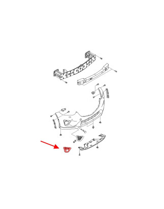 MAZDA CX-5 E KE 2012-2017 TAPPO FENDINEBBIA GRIGLIA PARAURTI DESTRA KD5350C11 (Cod. AP-55794_A4x4)
