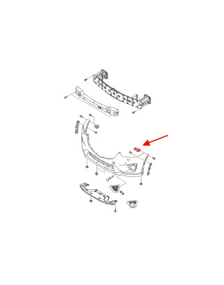 MAZDA CX-5 E KE 2012-2017 PICCOLO GUIDA ANTERIORE PARAURTI SINISTRO KD45500U1C (Cod. AP-55797_A4x4)