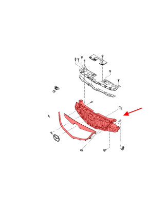 MAZDA CX-5 E 2012-2017 MASCHERINA ANTERIORE CON CROMATA CON CORNICE KD4550710E (Cod. AP-55876_A4x4)