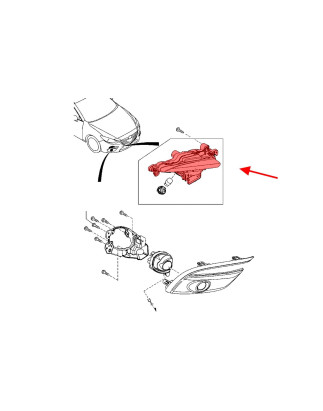 MAZDA 3 III BN 2017-2019 RESTYLING INDICATORE DI DIREZIONE / INDICATORE DI DIREZIONE ANTERIORE DESTR