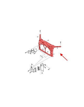 MAZDA 3 E BK 2003-2009 CALANDRA FRONTALE RINFORZO FRONTALE BP4K53110E (Cod. AP-55906_A4x4)