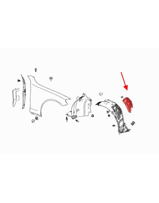 MERCEDES C-CLASS W205 2014-2019 PRE-RESTYLING COPERTURA PER SOSTITUZIONE LAMPADINE TAPPO DESTRA A205