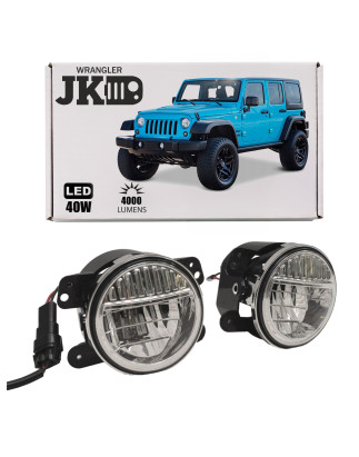 JEEP WRANGLER JK 2007-2018 FENDINEBBIA LED ANTERIORI 4" 40W (Cod. AP-55947_A4x4)