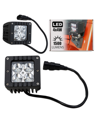 FARO DA LAVORO LUCE FOCALIZZANTI 4XLED 16W 1500 LUMEN (Cod. AP-55949_A4x4)