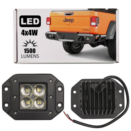 FARO DA LAVORO IN PARAURTI LUCE FOCALIZZANTI 4XLED 16W 1500 LUMEN (Cod. AP-55962_A4x4)
