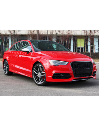 AUDI A3 8V 2013-2016 PRE-RESTYLING MASCHERINA RADIATORE MASCHERINA KIT ESTETICO PER S3 NERO + PDC (C