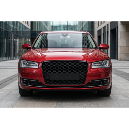 AUDI A8 D4 2014-2017 RESTYLING MASCHERINA RADIATORE MASCHERINA KIT ESTETICO PER S8 NERO + PDC (Cod. 
