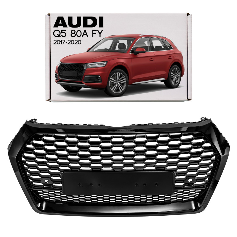 AUDI Q5 80A FY 2017-2020 PRE-RESTYLING MASCHERINA RADIATORE MASCHERINA KIT ESTETICO SQ5 NERO + PDC (