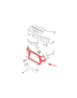 AUDI A8 / S8 D4 2010-2018 CALANDRA FRONTALE RINFORZO FRONTALE 4H0805594E (Cod. AP-56056_A4x4)
