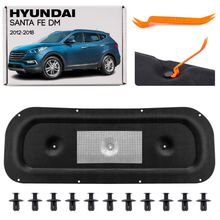 HYUNDAI SANTA FE III DM 2012-2018 PANNELLO FONOASSORBENTE COFANO 811242W000 + CLIP (Cod. AP-56160_A4
