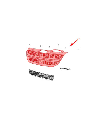 DODGE JOURNEY E 2008-2020 MASCHERINA ANTERIORE MASCHERINA RADIATORE NERO LUCIDO 5NB56TZZAA (Cod. AP-
