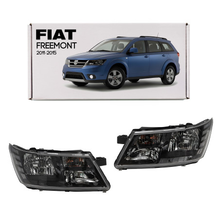 FIAT FREEMONT 2011-2015 FARI ANTERIORI NERI KIT 68200085AB 68200084AB EUROPA (Cod. AP-2E43-382E1_A4x