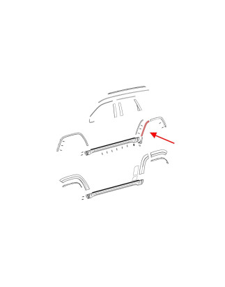 JEEP GRAND CHEROKEE IV WK2 2010-2021 MODANATURA POSTERIORE PARAFANGO SINISTRA PARTE ANTERIORE 1MP37R