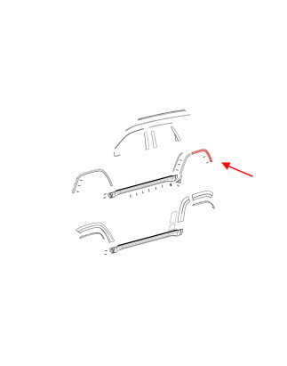 JEEP GRAND CHEROKEE IV WK2 2010-2021 MODANATURA POSTERIORE PARAFANGO SINISTRA PARTE POSTERIORE 1MP35