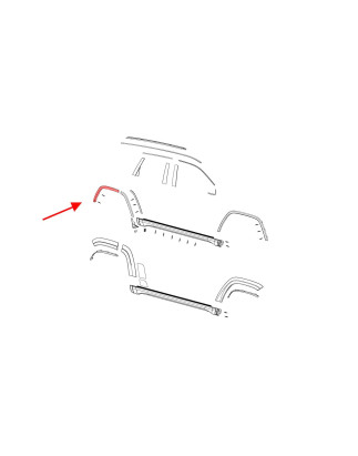 JEEP GRAND CHEROKEE IV WK2 2010-2021 MODANATURA POSTERIORE PARAFANGO DESTRA PARTE POSTERIORE 1MP34RX