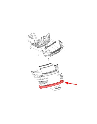 JEEP GRAND CHEROKEE IV WK2 2010-2021 SPOILER POSTERIORE PARAURTI SINGOLO SCARICO 68111467AA (Cod. AP