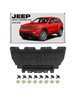 JEEP GRAND CHEROKEE IV WK2 2010-2021 PIASTRA PER ANTERIORE PARAURTI PROTEZIONE MOTORE 3.6L CON KIT V