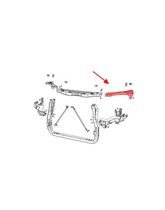 JEEP GRAND CHEROKEE IV WK2 2010-2021 SUPPORTO FARO PANNELLO FRONTALE ANTERIORE SINISTRO 5156117AB (C